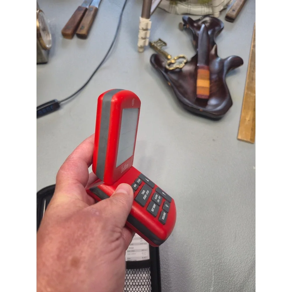 ThermoWorks ChefAlarm Professional Oven Thermometer Timer Red with Case & Probe